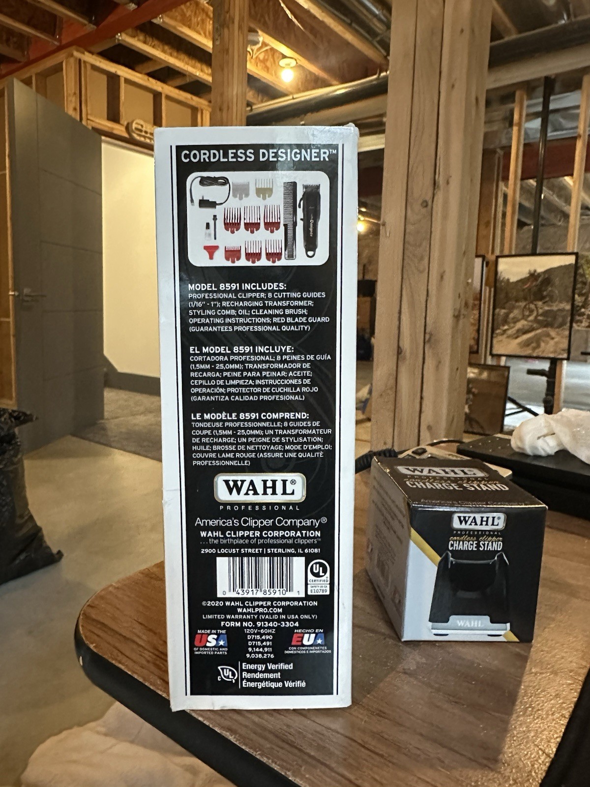 Wahl Cordless Designer Clipper Black 90 Minutes Run Time Includes 4 Guides 8591