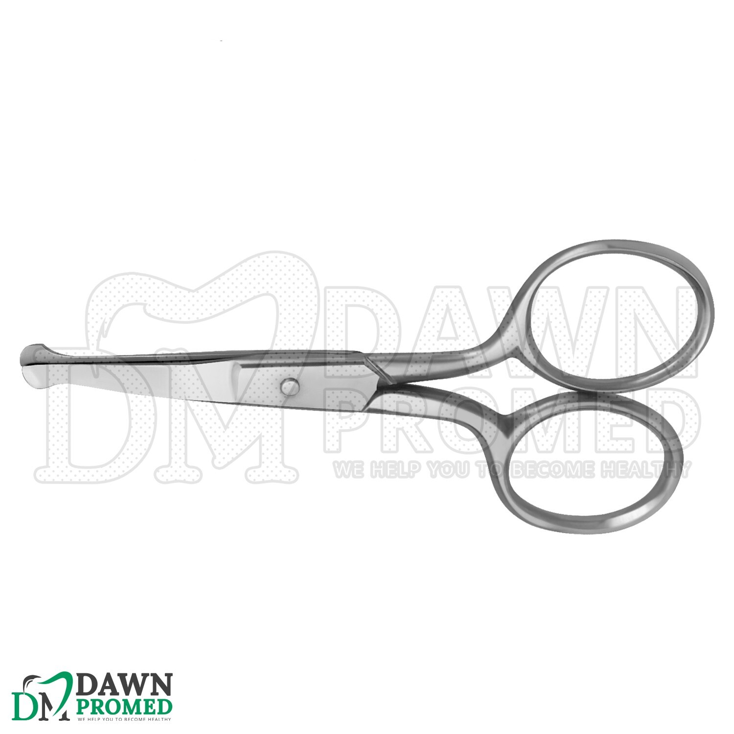 24 Pcs Baby Safety Nail Scissors Round Tip 3.5″ Curved Stain Set German Grade