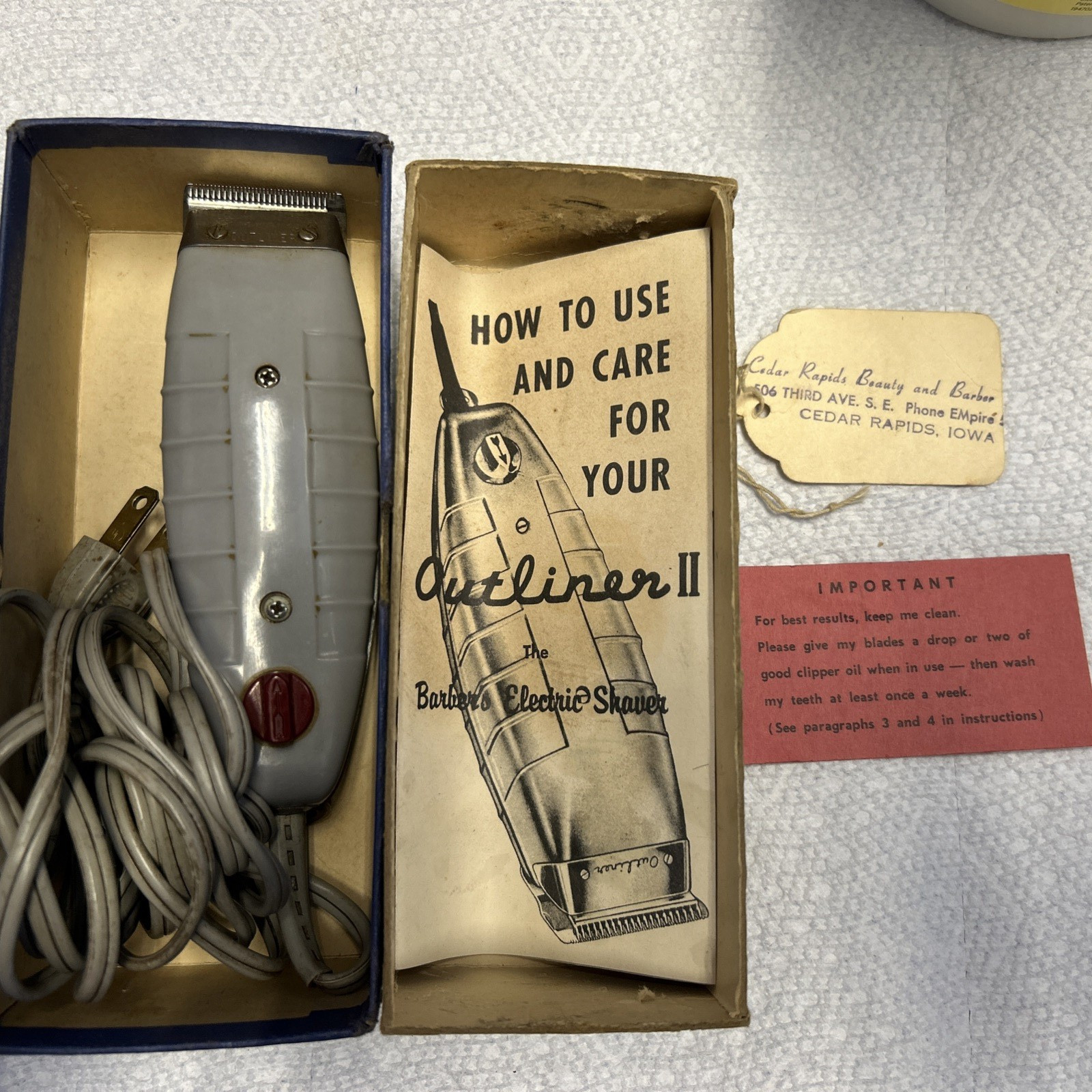 Andis Outliner Model G Vintage Clipper For Parts Powers On