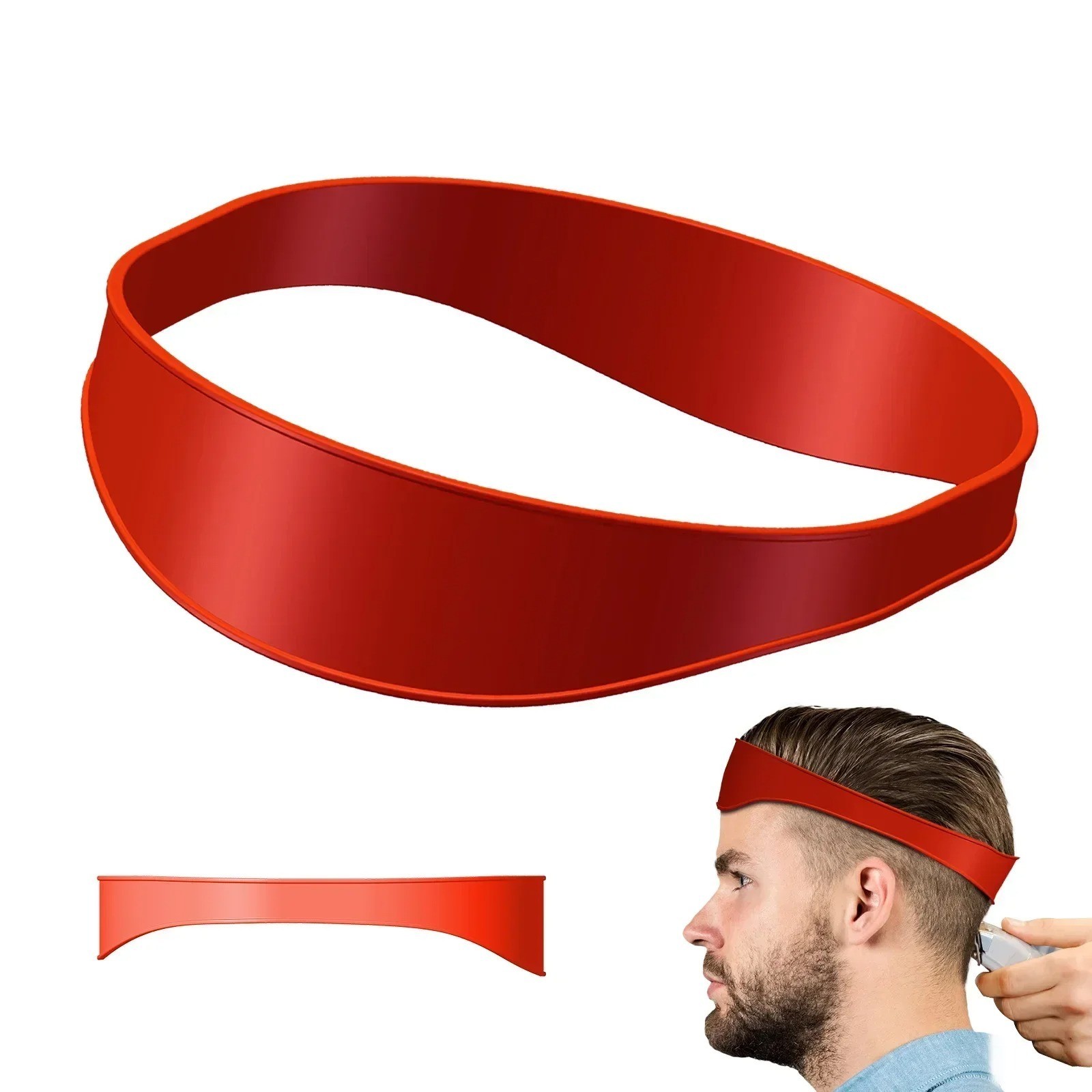 DIY Hair Cutting Guide Band Silicone Neckline Shaving Template Barber Tool US💈