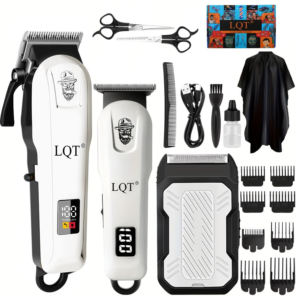 LQT Hair Clippers for Men, Professional Barber Clippers and Trimmer Set, Mens…