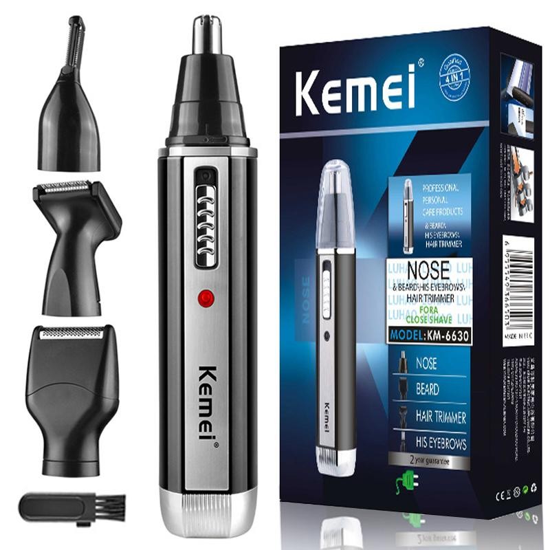 4-in-1 Rechargeable Nose & Beard Trimmer for Men Ear & Eyebrow Hair Remover