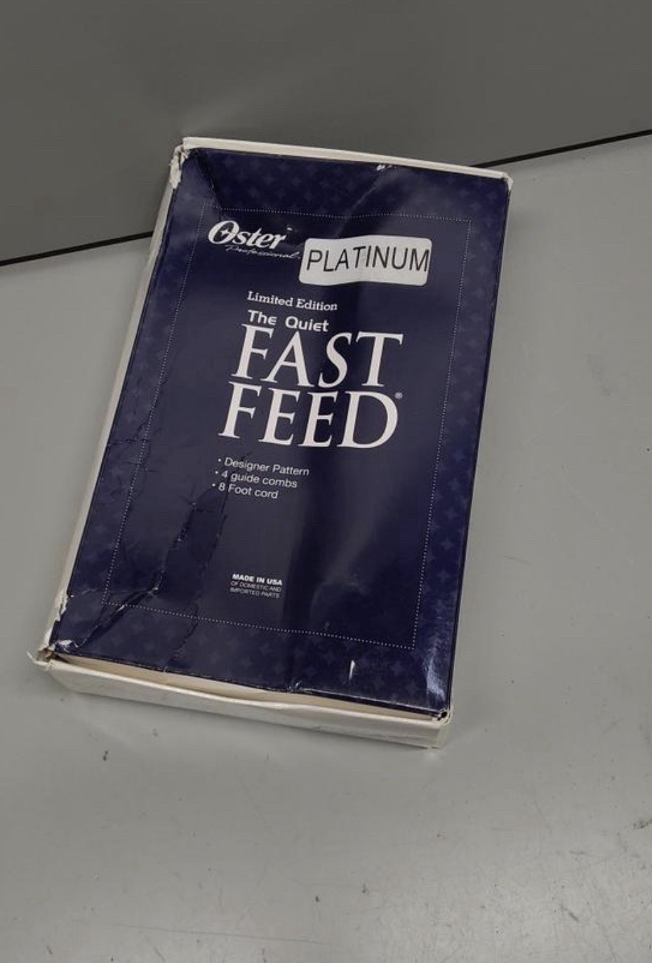 Oster Fast Feed Brushed Aluminum Barber Salon for Blending & Fade Hair Clipper