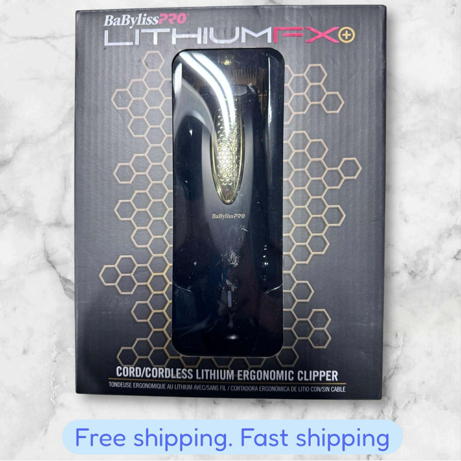 BaBylissPRO LITHIUMFX Cord/Cordless Lithium Ergonomic Clipper | FX673N NEW SHIP