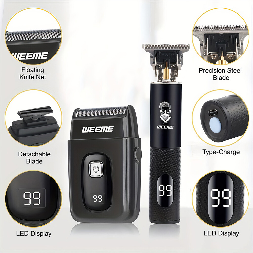 Professional Hair Clippers for Men,Professional Barber Clippers and Trimmer Set