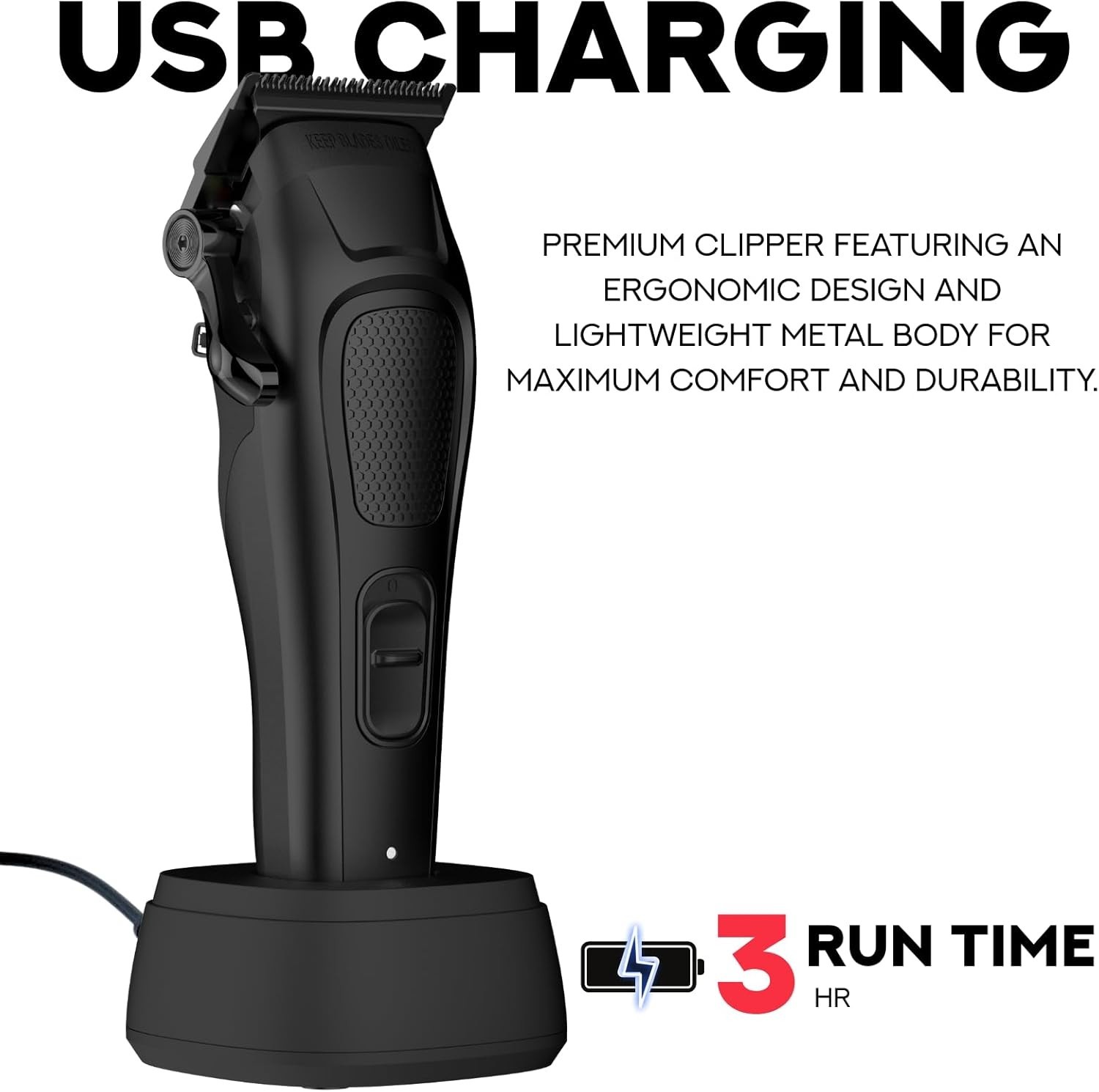 Supreme Trimmer Darkstar82 STC82 Metal Body Professional Hair Clipper | Black