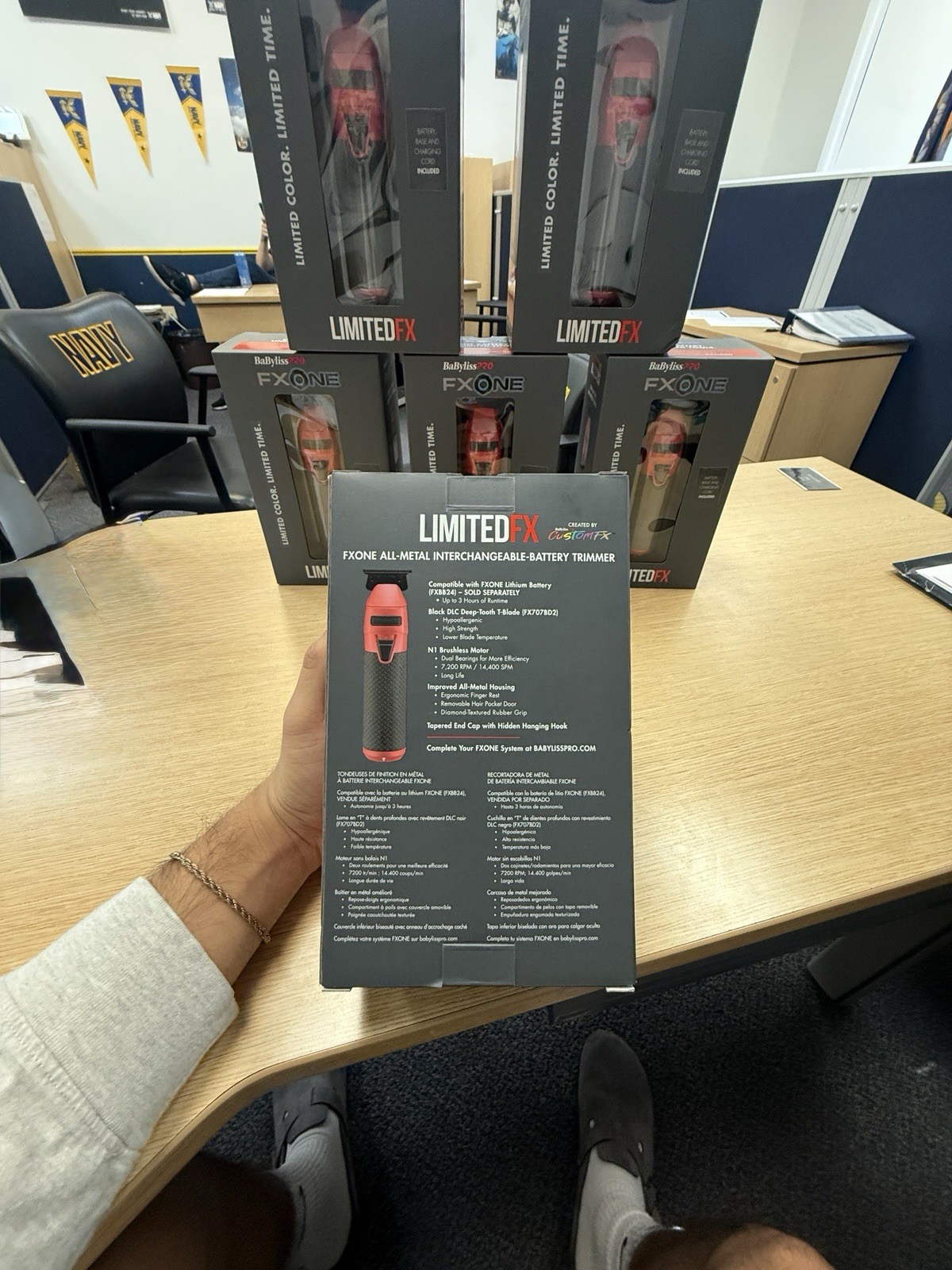 BaByliss PRO FXONE LimitedFX All-Metal Cordless Trimmer Red Black Wet/Dry