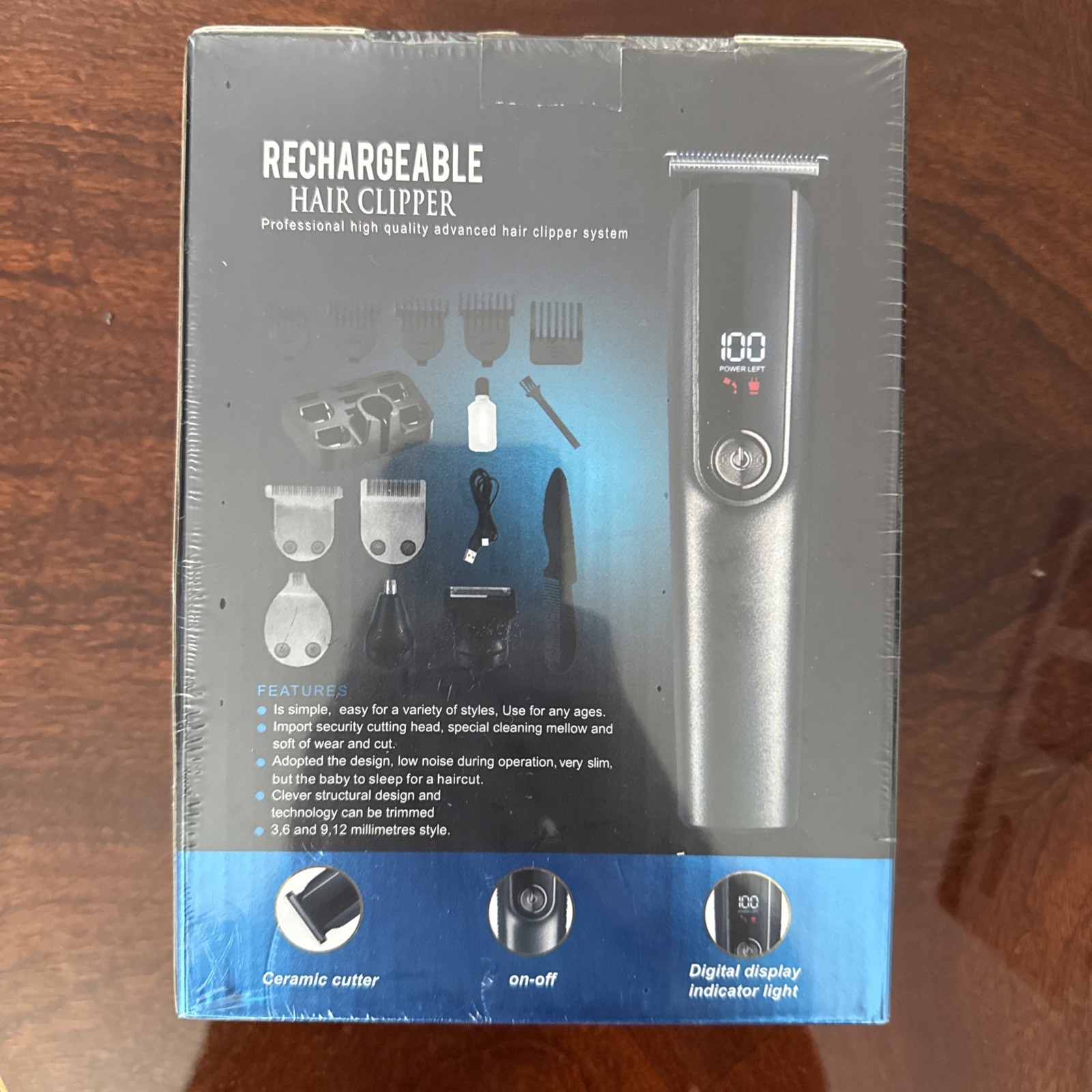 5-in-1 Rechargeable Hair Clippers – Beard, Nose, Ear & Body Grooming