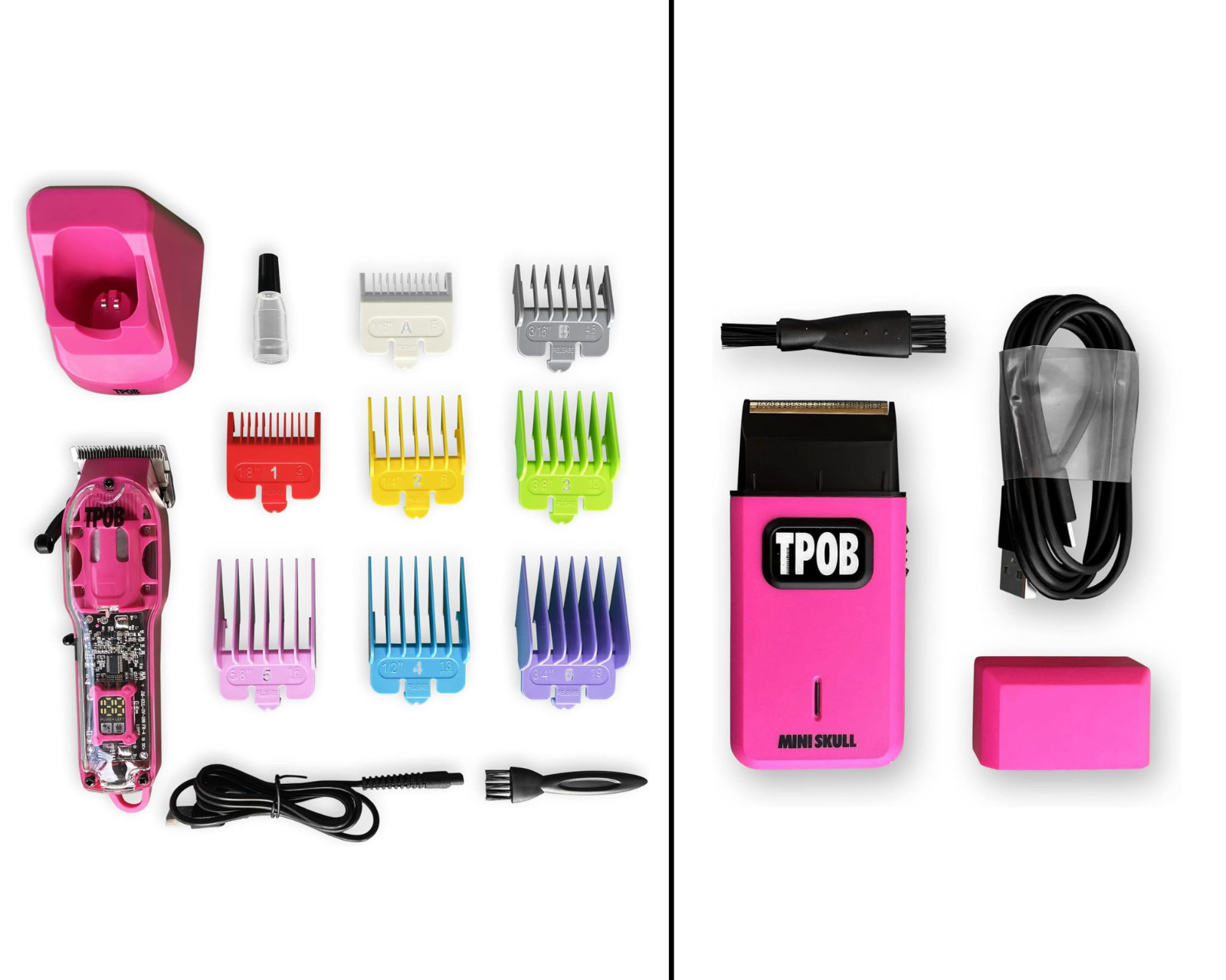 🆕 TPOB Slime 2 Candy Edition Pink Hair Clippers + Mini Skull Single Shaver