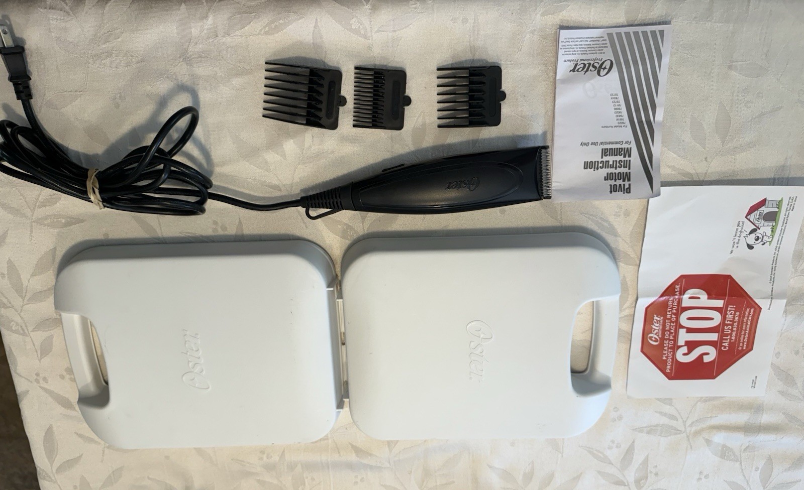 Oster Pivot Motor Intertek Hair Clipper 4003335 W/3 Adjustable Cuts