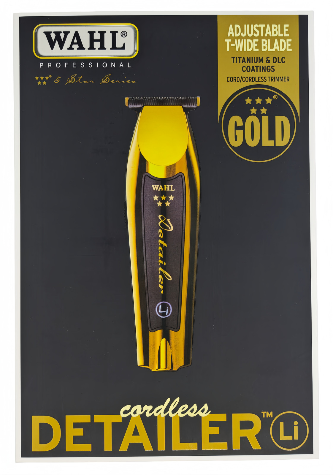 Wahl 5-Star Detailer Li Gold Trimmer Cord/ Cordless | #8171-700 / stand charge