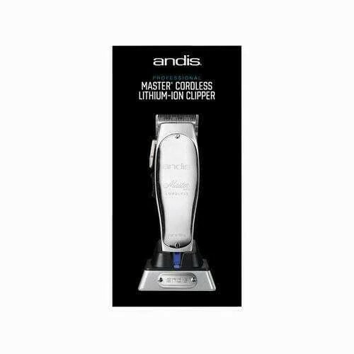 Black and Silver Andis Master Cordless Lithium Ion Clipper | #12470