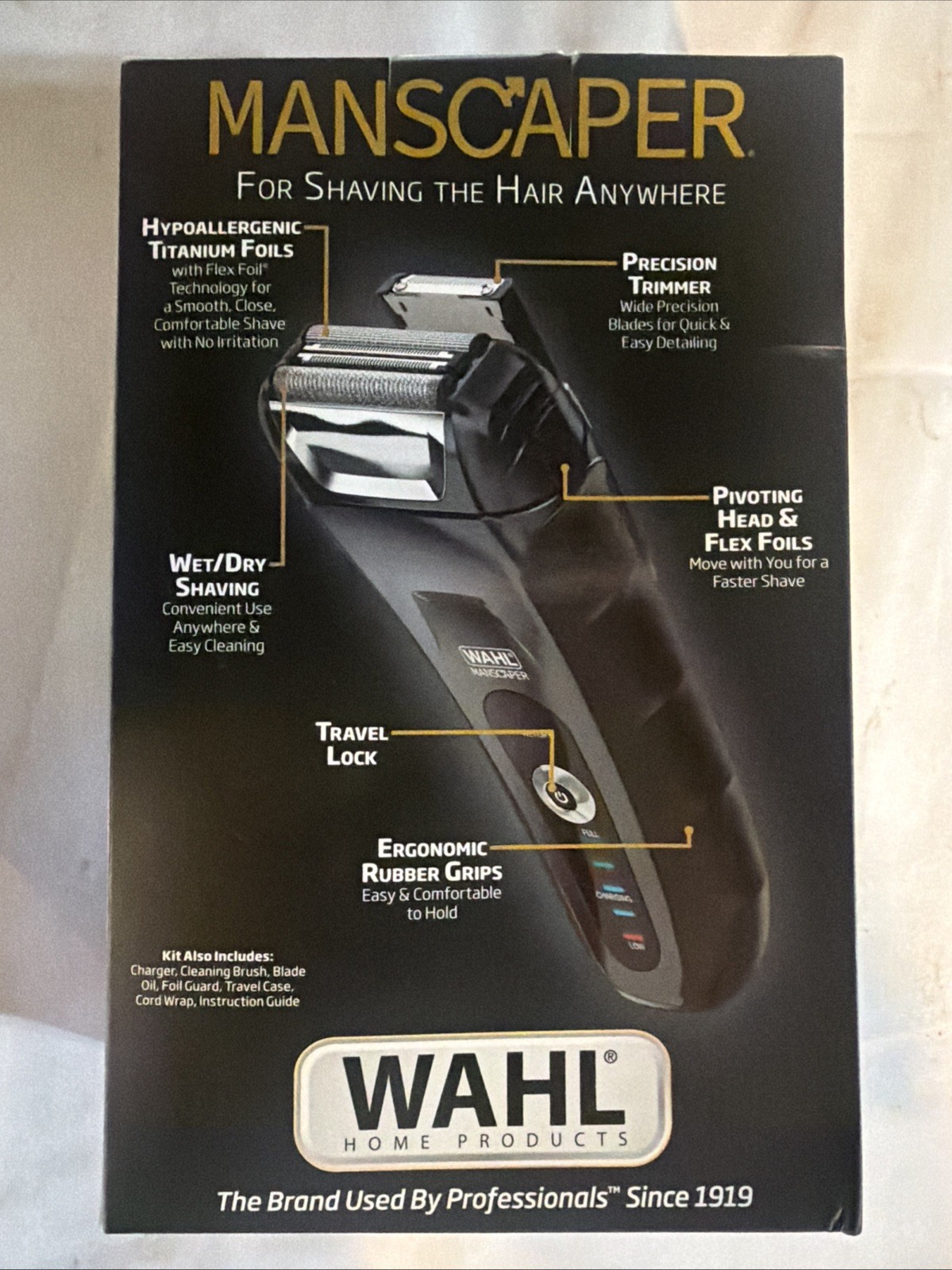 Wahl Manscaper Lithium Ion Shaver – Flexible Foil Grooming Tool – 7074-MI
