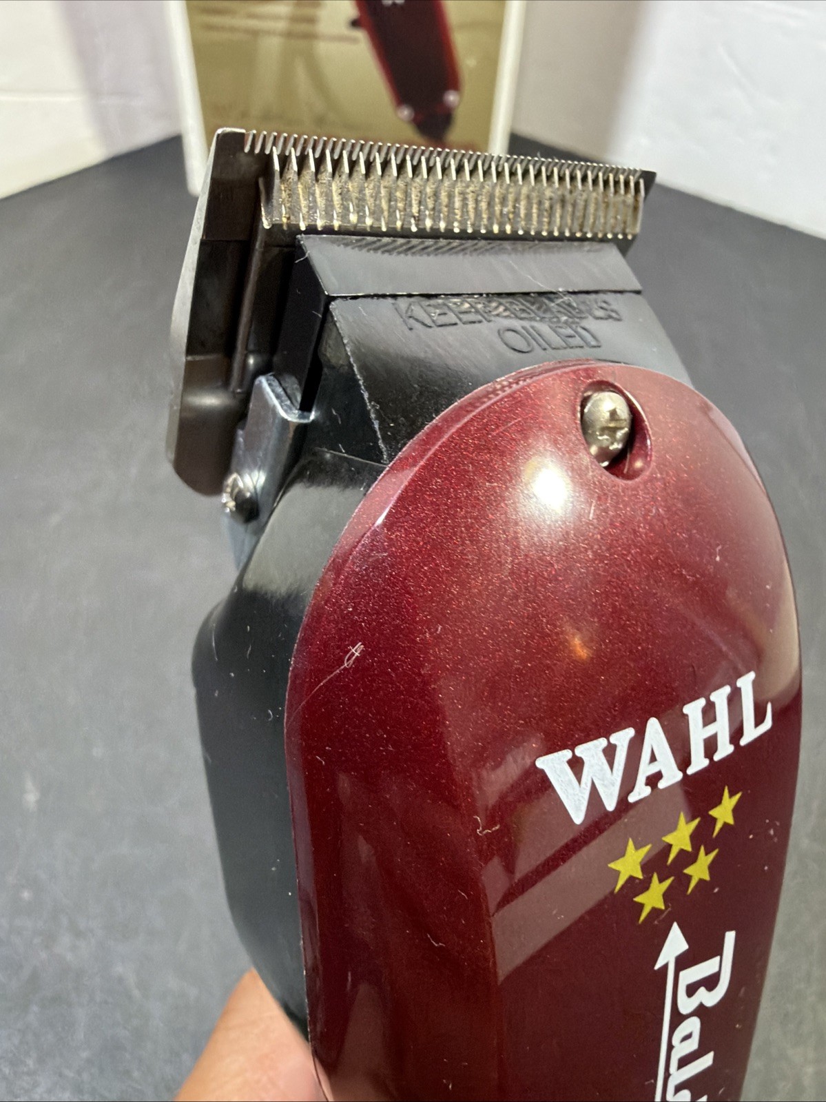 Wahl 8110 Professional 5-Star Wired Full Head Balding Clipper – Burgundy – USA