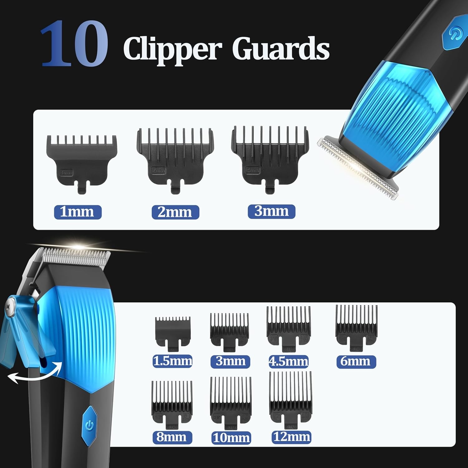 Kemei Clippers and Trimmers Set,Professional Hair Clippers for Men,Mens Cordless