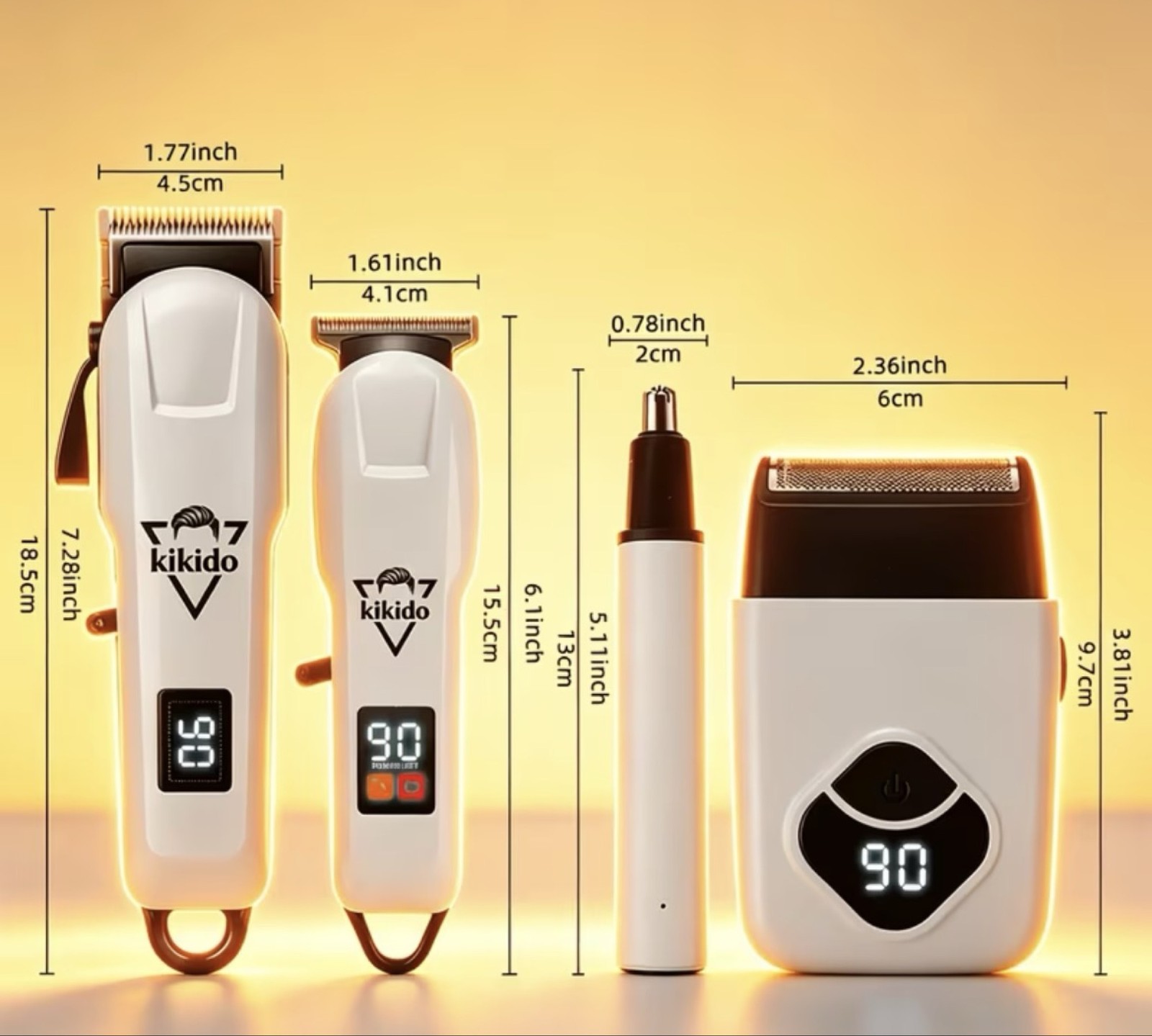 Kikido M4 Pro Cordless Hair Clipper & Grooming Kit LCD