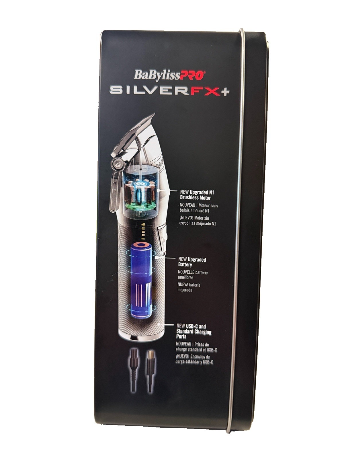 BaBylissPRO FX+ Cordless Adjustable Blade Clipper Silver FX870NS NEW $250