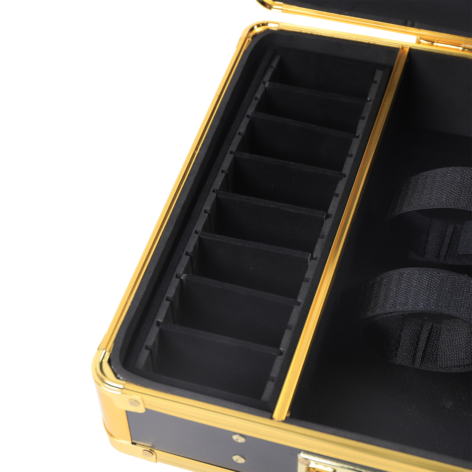 Large Barber Carrying Case for Clippers, Trimmers & Tools Black Gold Lock