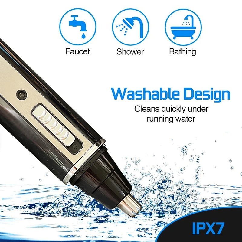 4in1 Rechargeable Nose Ear Eyebrow Beard Trimmer Ear Hair Removal Clean for Men