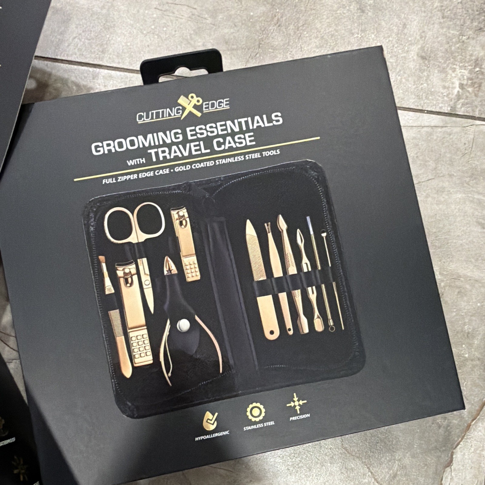 Cutting Edge LCD Full Body Trimmer & Nose Trimmer Set, Waterproof, Black/Gold