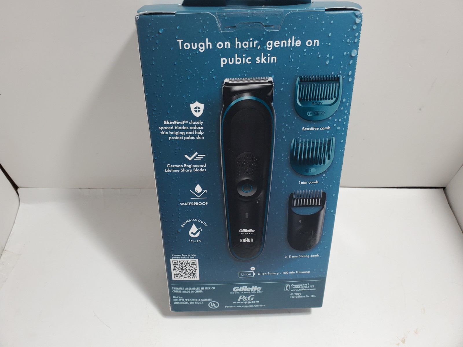 Braun Gillette Waterproof Intimate Pubic Hair Trimmer Li-Ion Battery Brand New