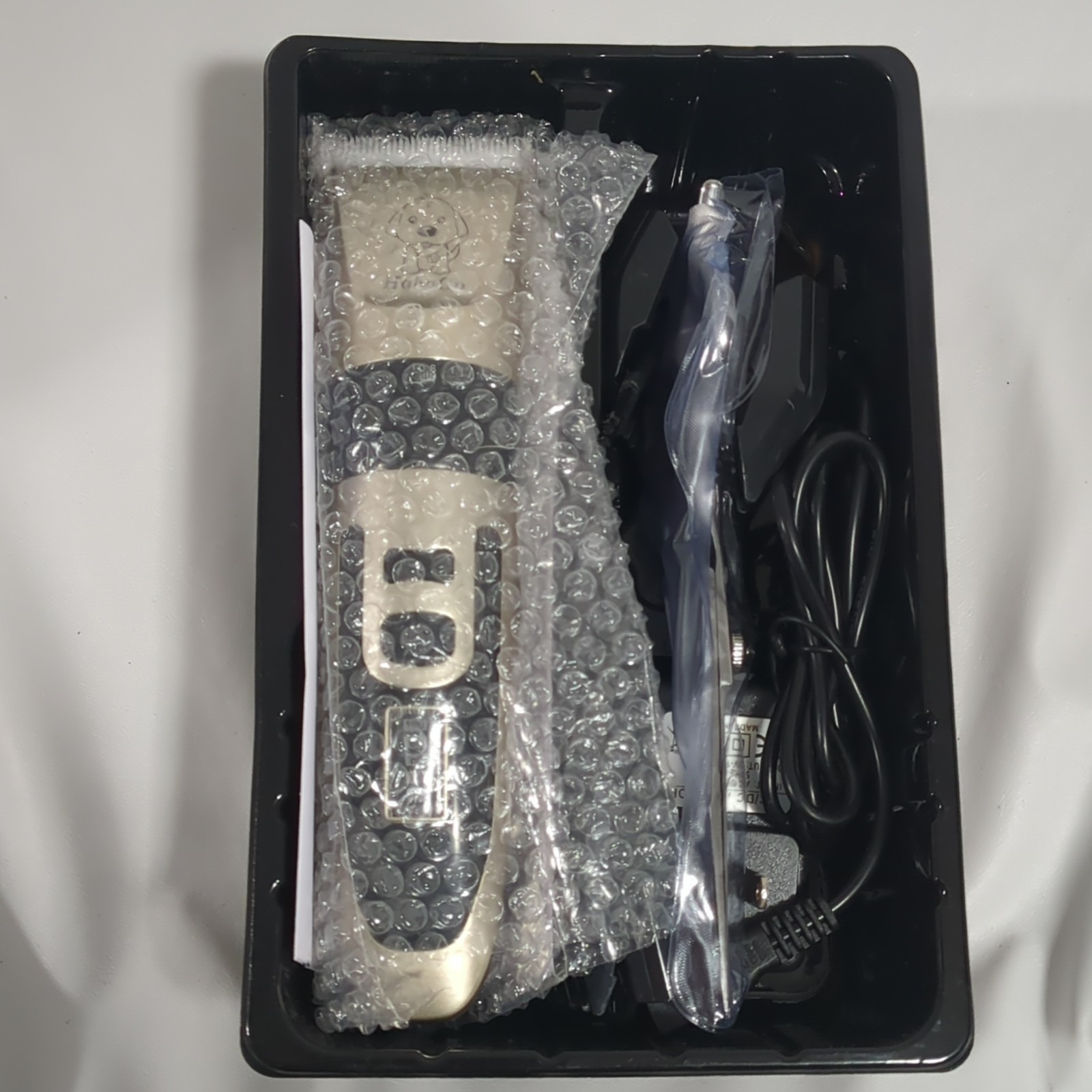 PRO Professional Hair Clipper Cordless Rechargeable Gold/Black Kit Guards #1-4