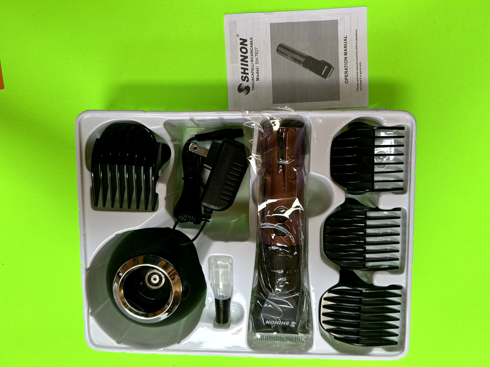 shinon hair clipper/trimmer SH-7627 Professional cordless rechargeable unisex