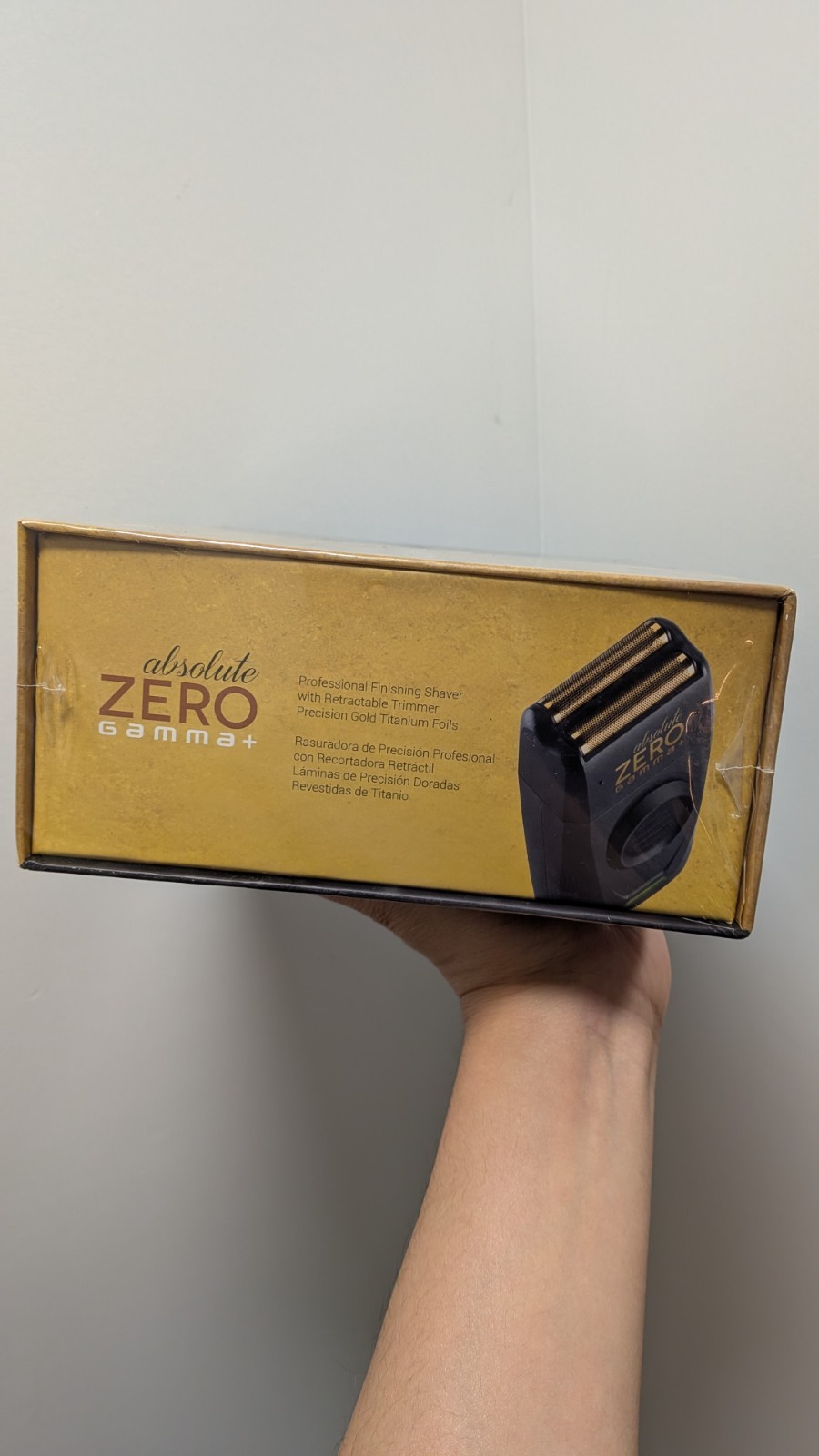 Gamma+ Absolute Zero Foil Head Trimmer w Retractable Trimmer Cordless USB Gold