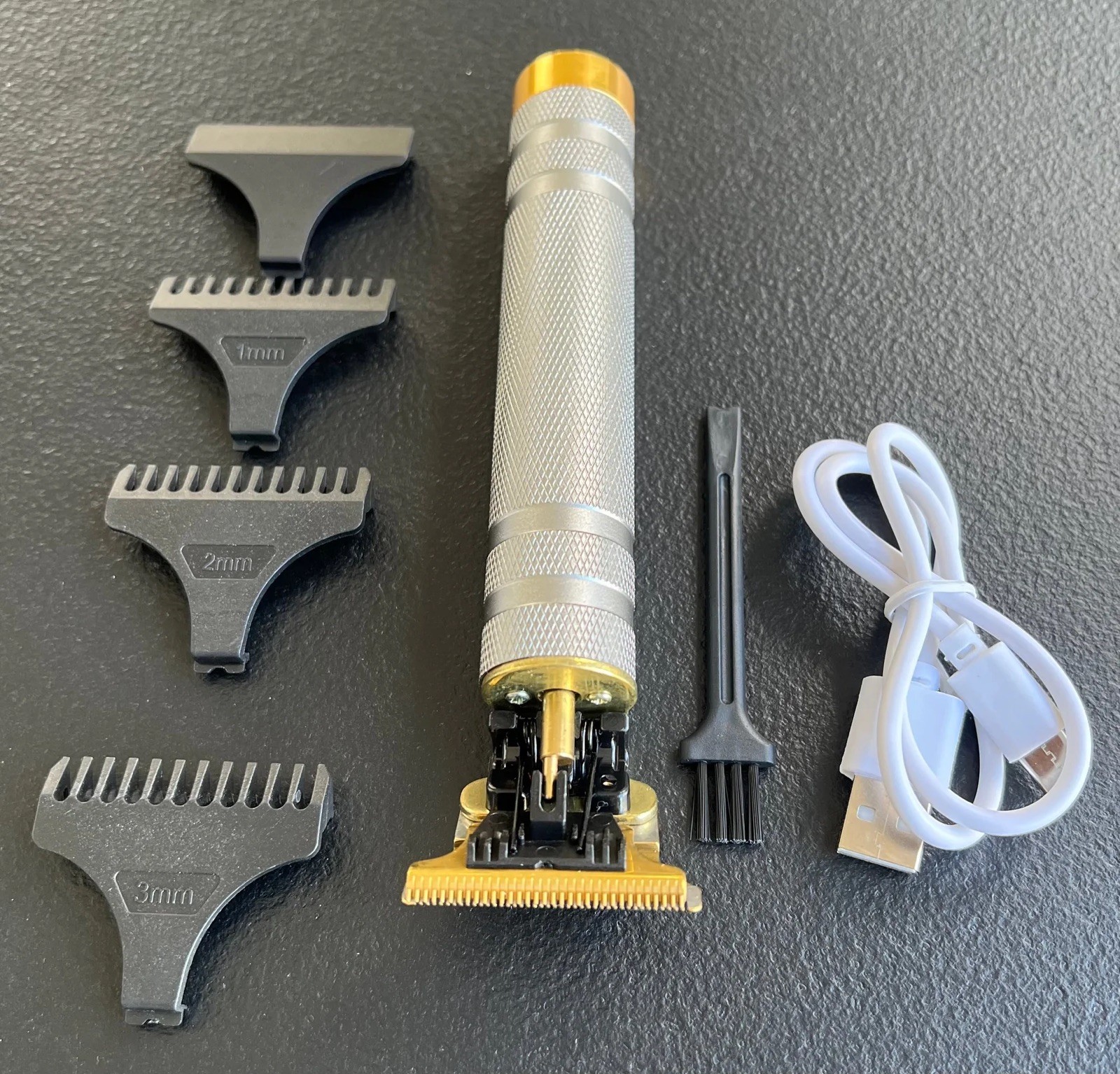 Vintage T9 Barbeador Gold Silver Beard Hair Trimmer Cutter Machine for Men