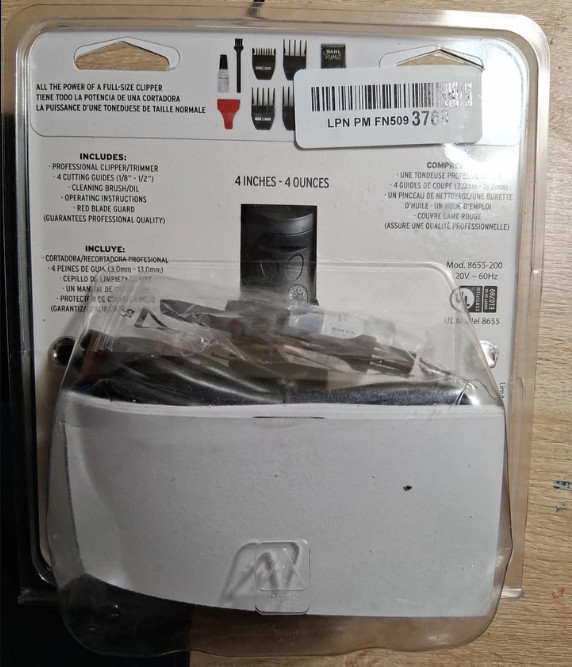 WAHL Professional Peanut – Model 8655 Black Kit Trimmer Clipper #20199
