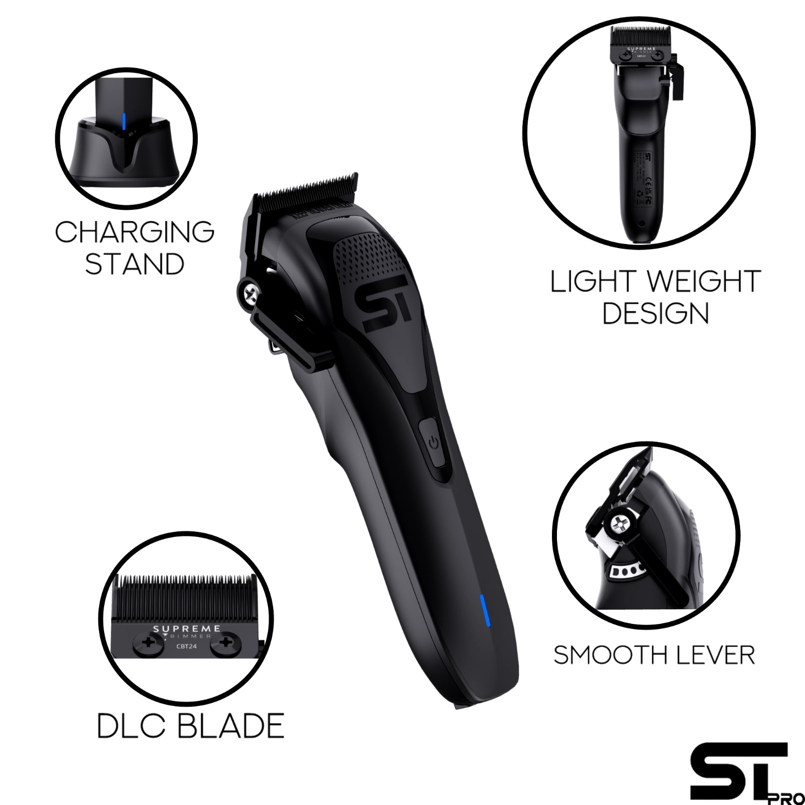 Supreme Trimmer DARKSTAR72 Hair Clipper w/ Vector Motor | STC72 – Recertified