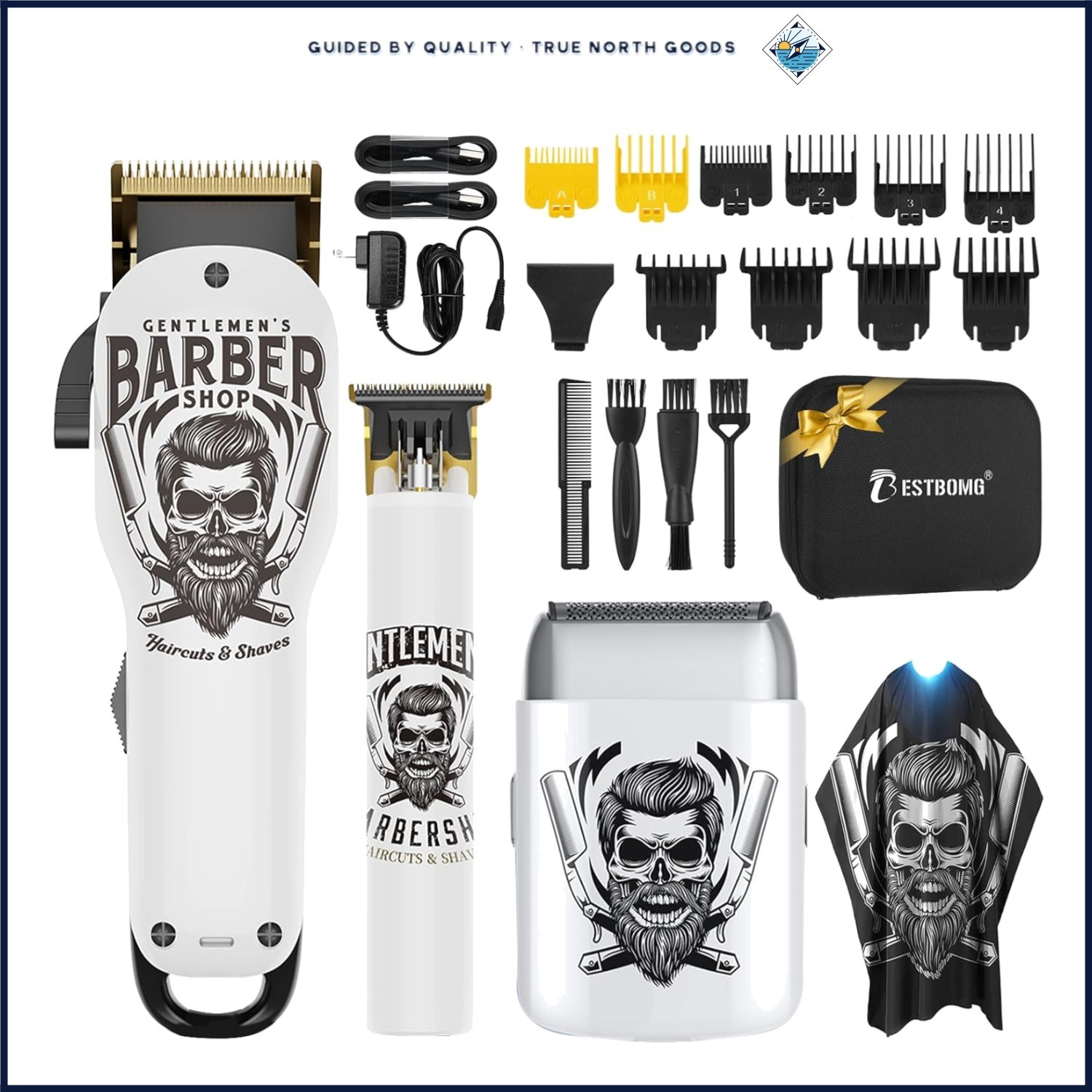 Professional Hair Clippers and Beard Trimmer Grooming Kit with LED Display