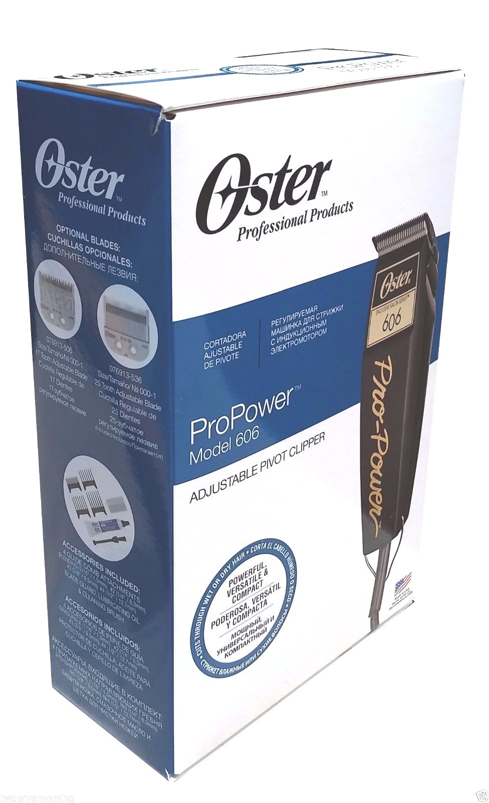 Oster 220v Pro Power 606 Pivot Clipper Adjustable Blade 76606-950 FREE DVD New