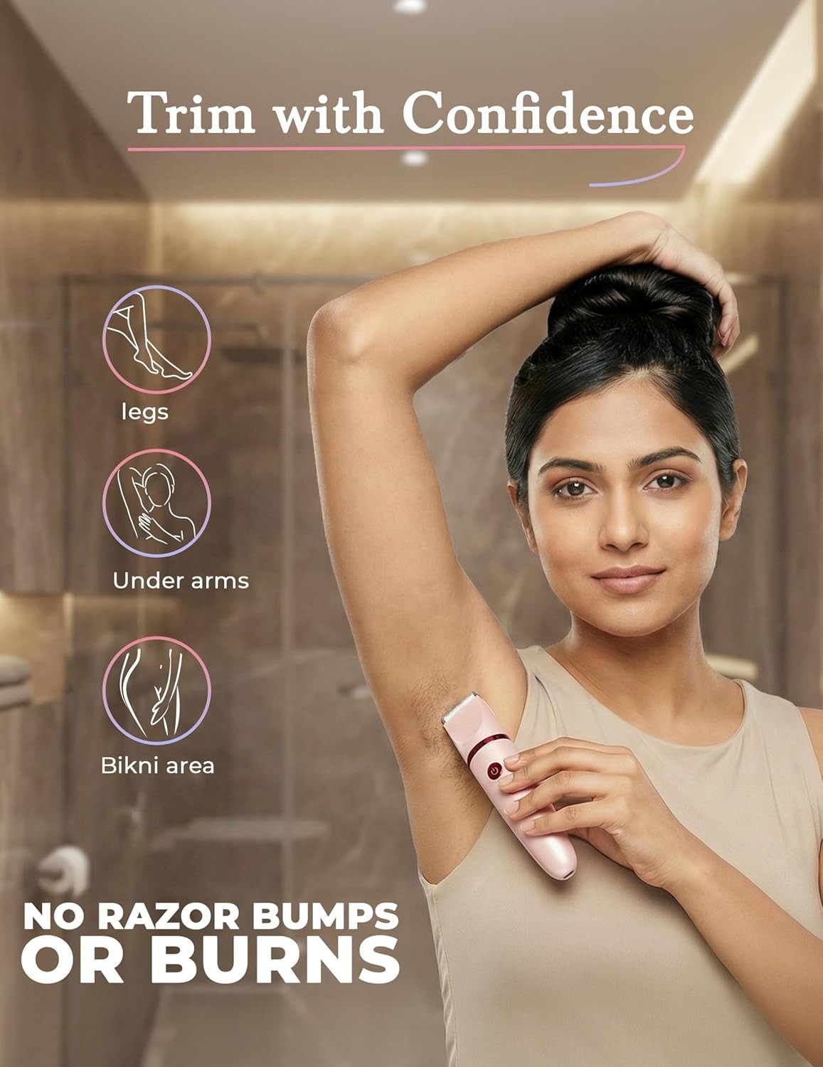 VGR V-735 Professional 3-in-1 Waterproof Women’s Body Facial Bikini Trimmer