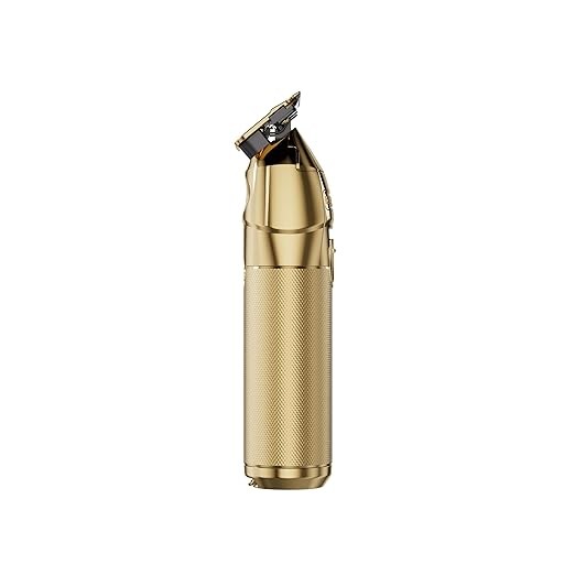 BaBylissPRO FXONE Gold Trimmer – DLC Titanium T-Blade, Interchangeable Battery