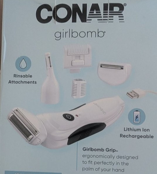 CONAIR Girlbomb – 2 in 1 Hypoallergenic Shaver and Trimmer System – Brand New