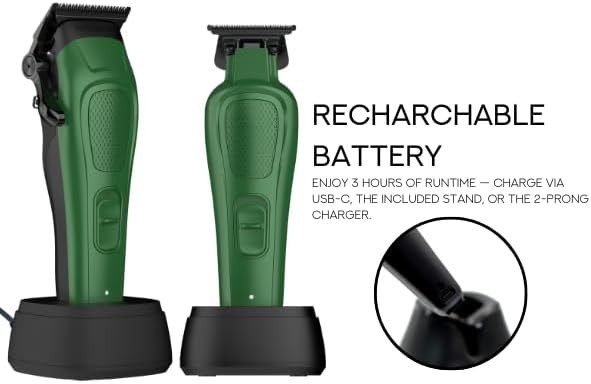 Supreme Trimmer Darkstar82 Clipper & Hair Trimmer Set w Vector Motor | Green