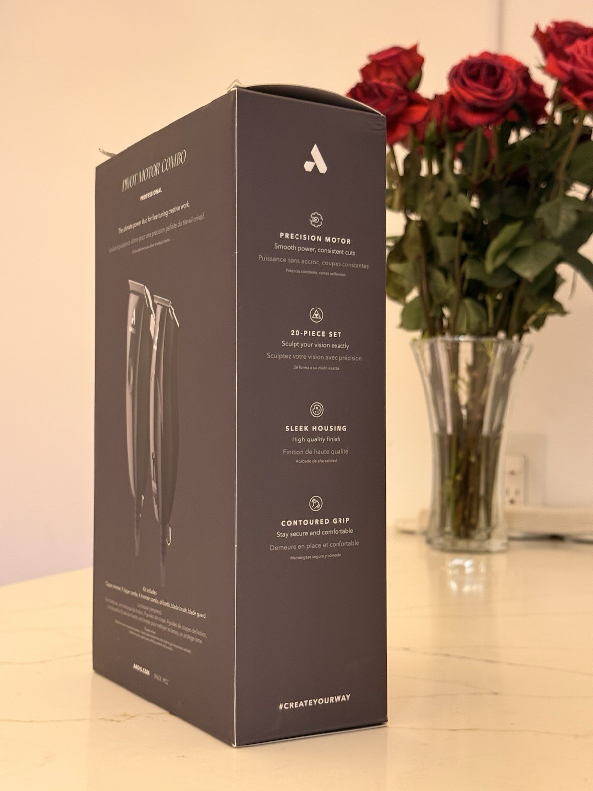 Andis Pivot Motor Combo – Professional Clipper & Trimmer 20-Piece Kit