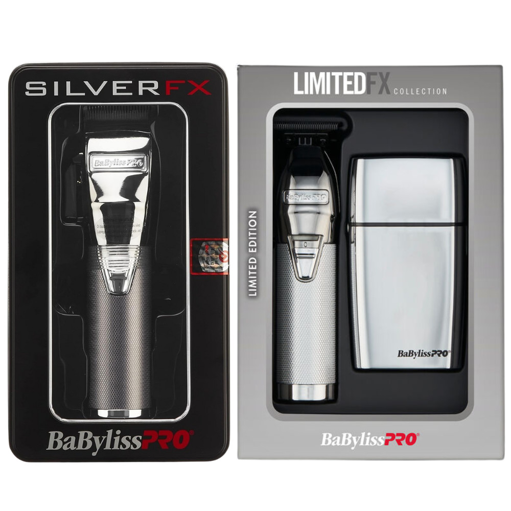 BaBylissPRO Clipper, Trimmer & Shaver Set Silver | FXDUOFS2TS + FX870S | NEW