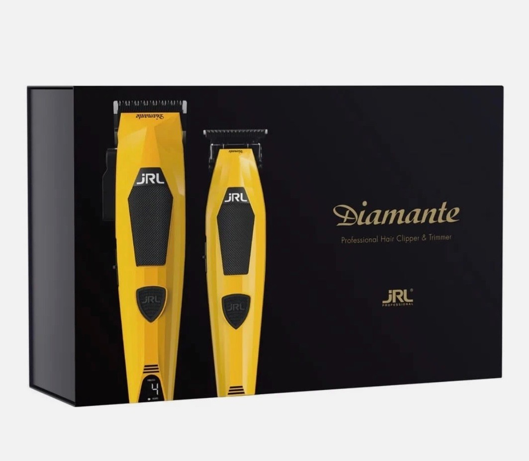 JRL Diamante Yellow Clipper + Trimmer Set w/ Charging Stand (Yellow) – BRAND NEW