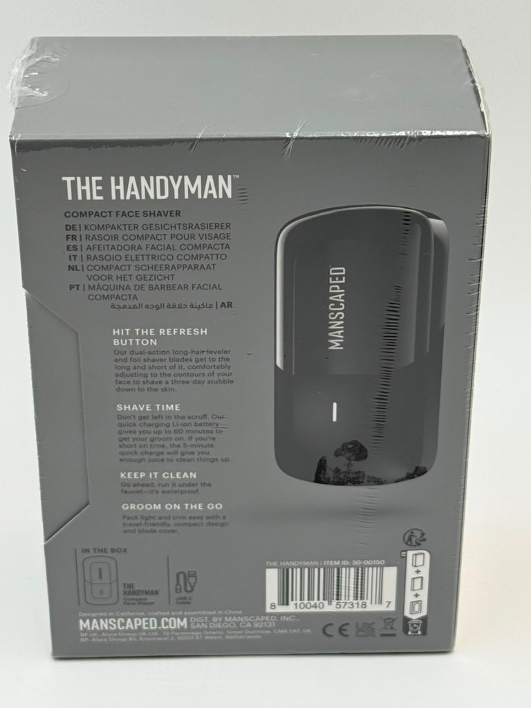 MANSCAPED The Handyman Compact Electric Foil Face Shaver Men’s Travel Razor