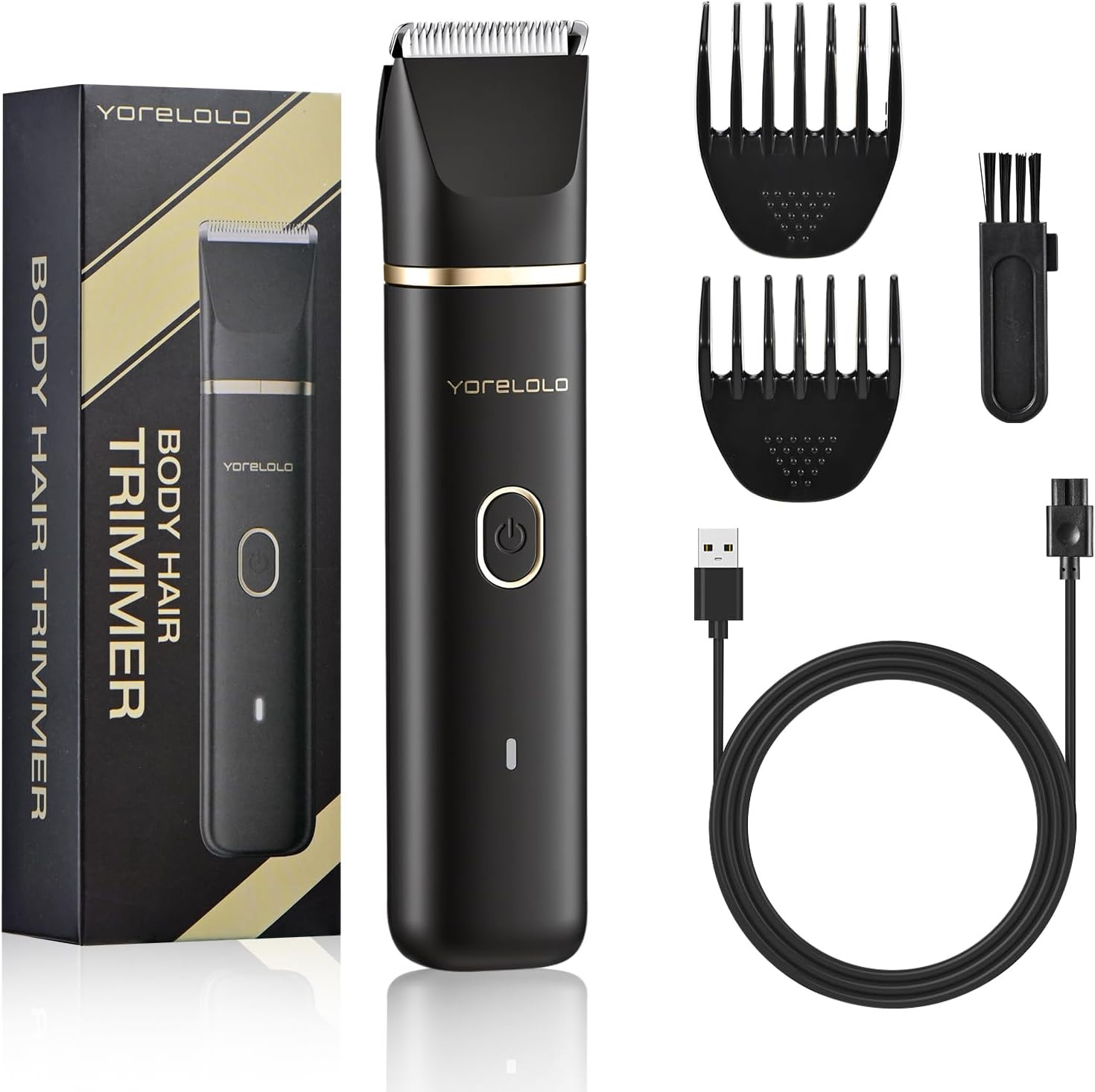 Manscape Body Hair Trimmer for Men, Waterproof Pubic Hair Trimmer with Ceramic B