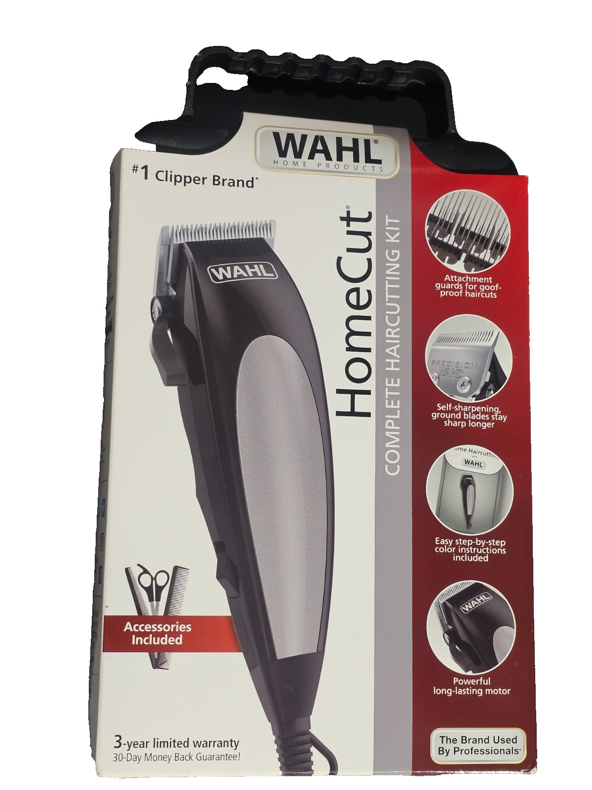 Wahl HomeCut Travel Size Male Hair Cutting Kit of 18 Pieces – Black (9243-2301)