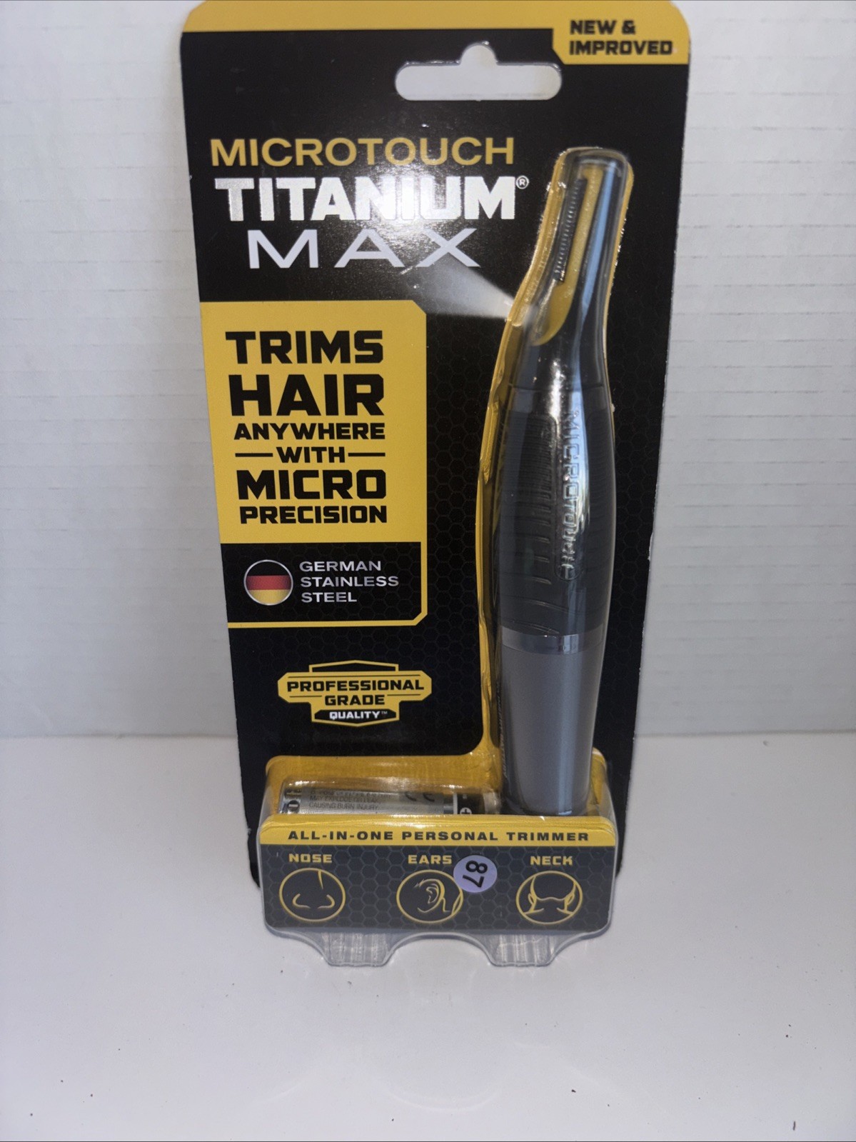 MicroTouch Titanium Max Lighted All-In-One Personal Trimmer Nose Ears Neck NEW