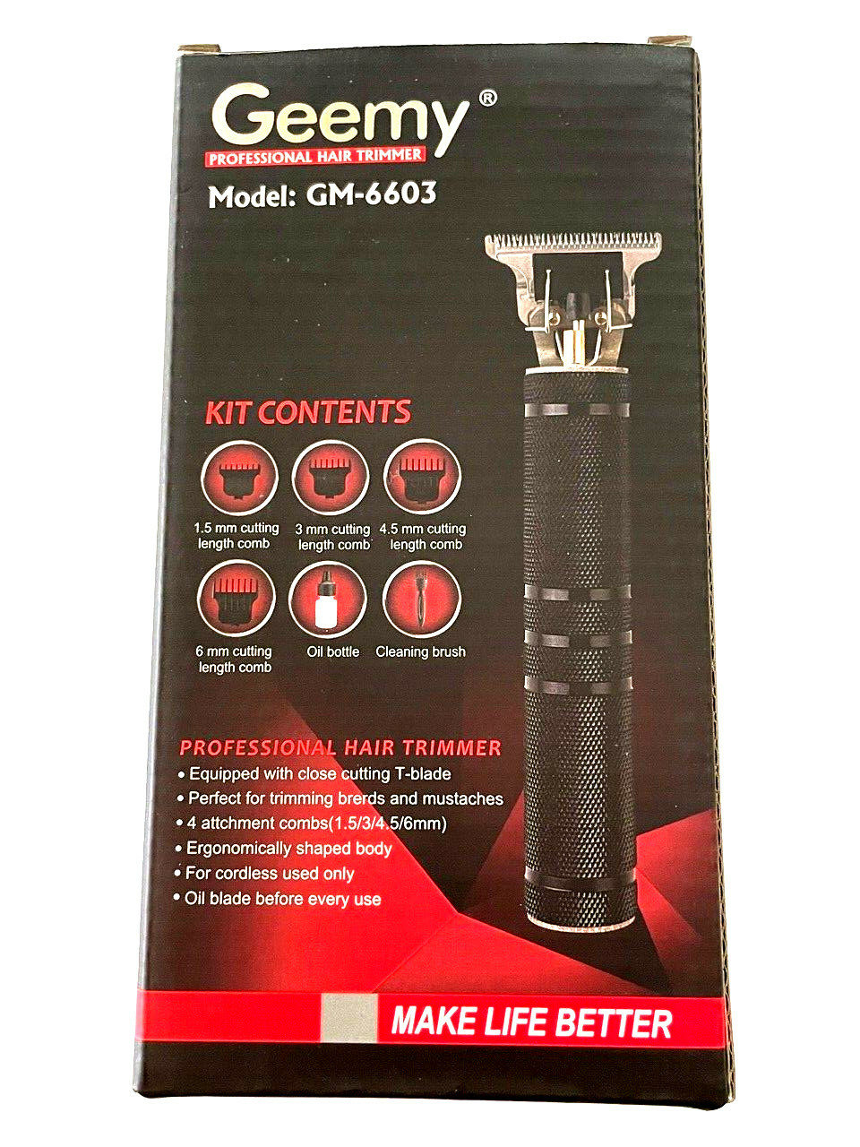 Professional T-Blade T-Liner Hair Clipper Trimmer Stylist Mens Cordless USB NEW