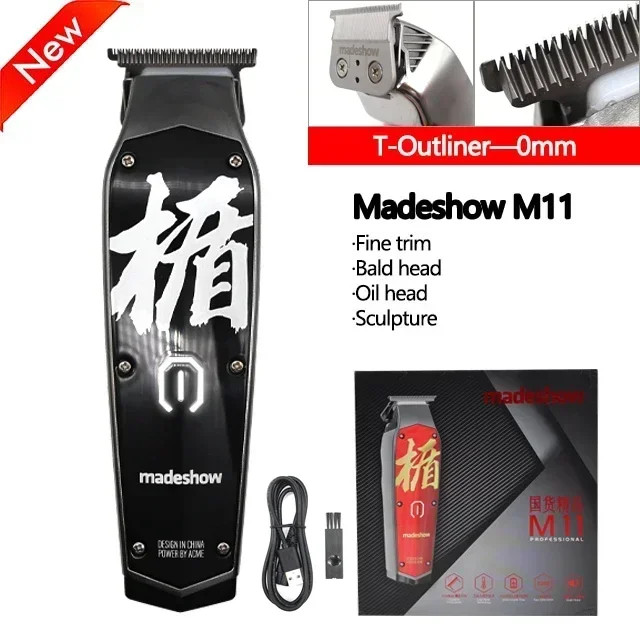 Madeshow M10+ M11 Pro Hair Clipper — 7000RPM Oil Head Trimmer, Ceramic Blade
