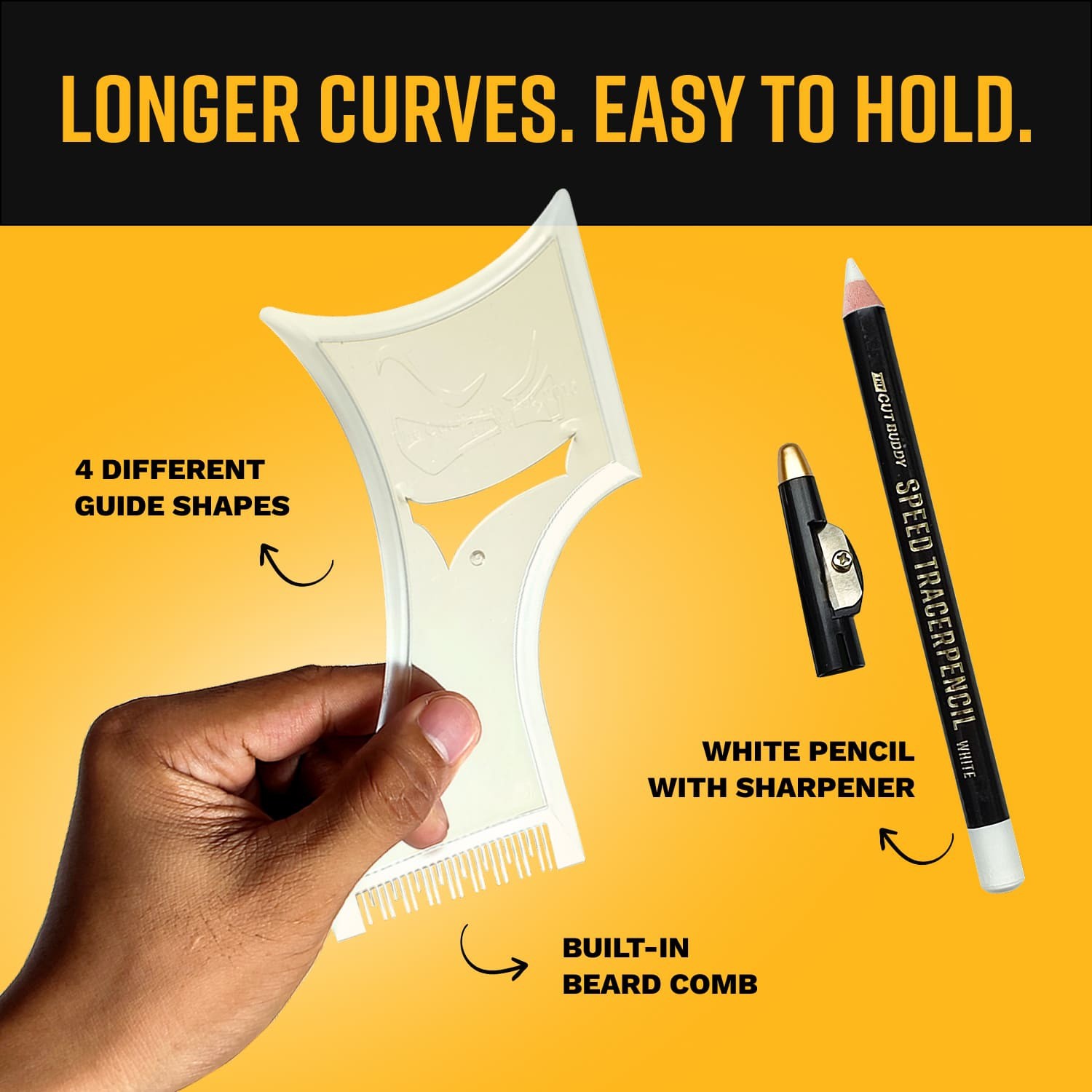 Beard Shaping Tool and Hair Trimmer Guide – Plus Version