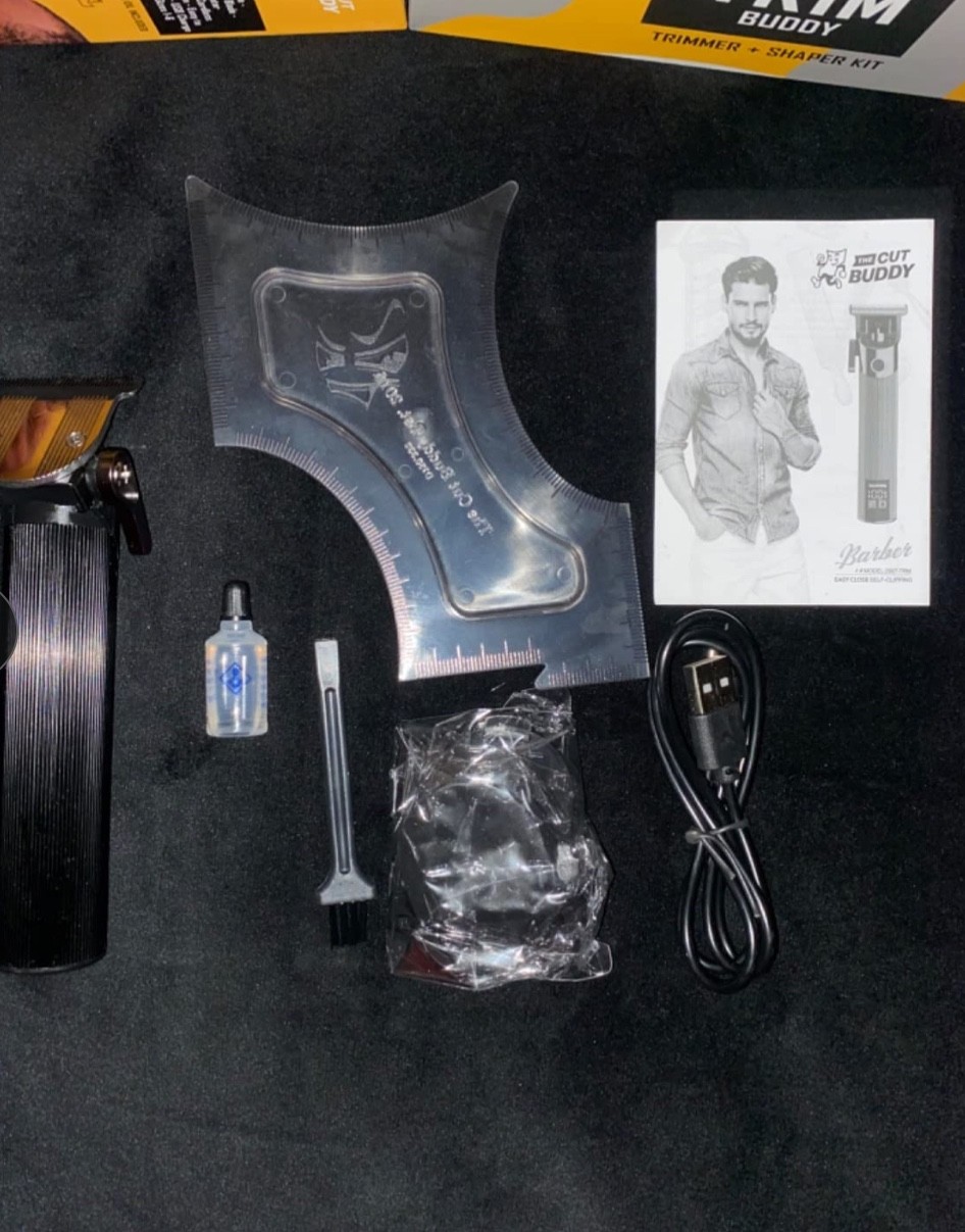 The Cut Buddy Trim Buddy, Cordless Beard & Hairline Trimmer with 4 Guards