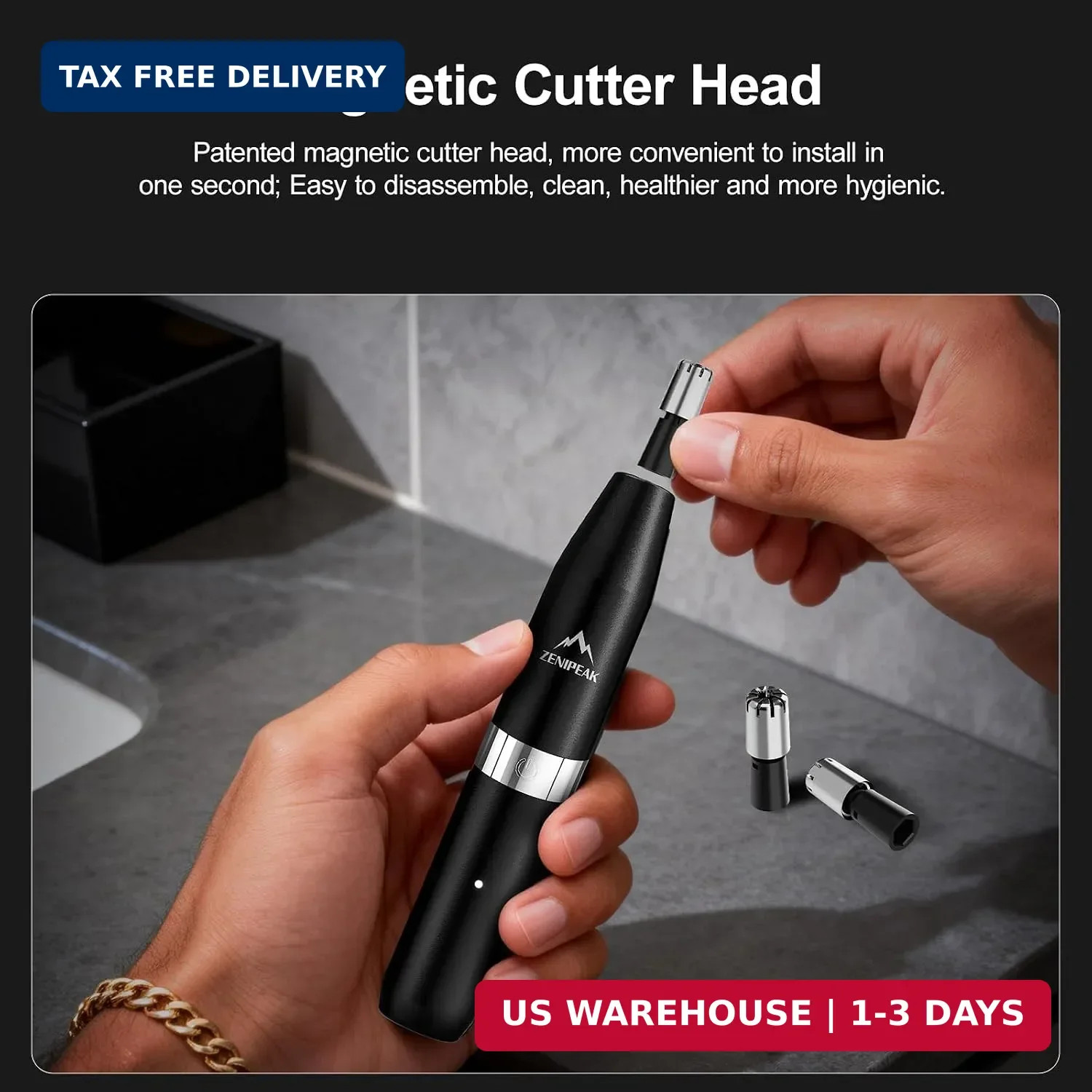 Professional Nose Hair Trimmer for Men & Women, USB-C Rechargeable Electric Ear