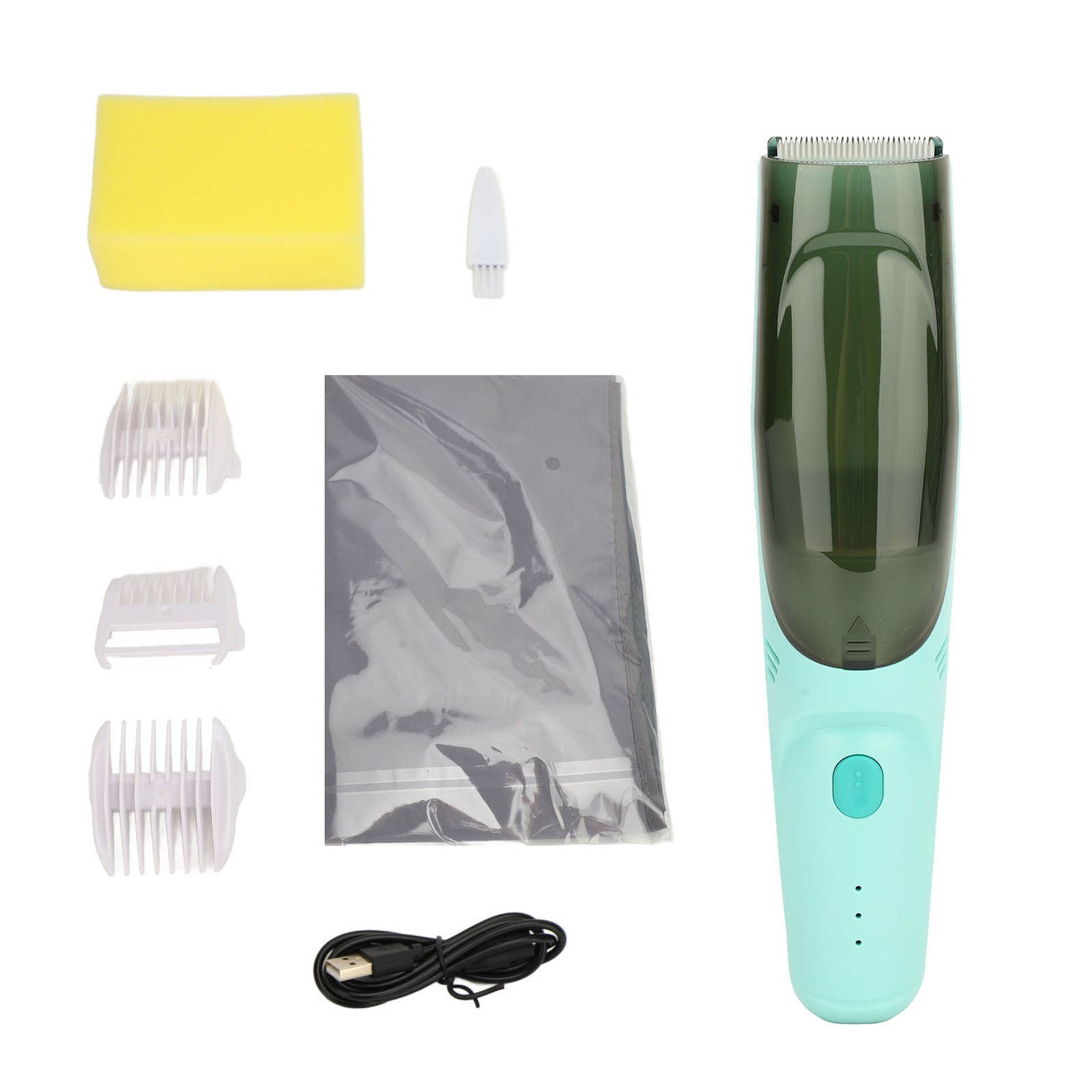 Baby Hair Clipper Quiet Electric Kids Hair Trimmer Green Waterproof Wet Dry Use
